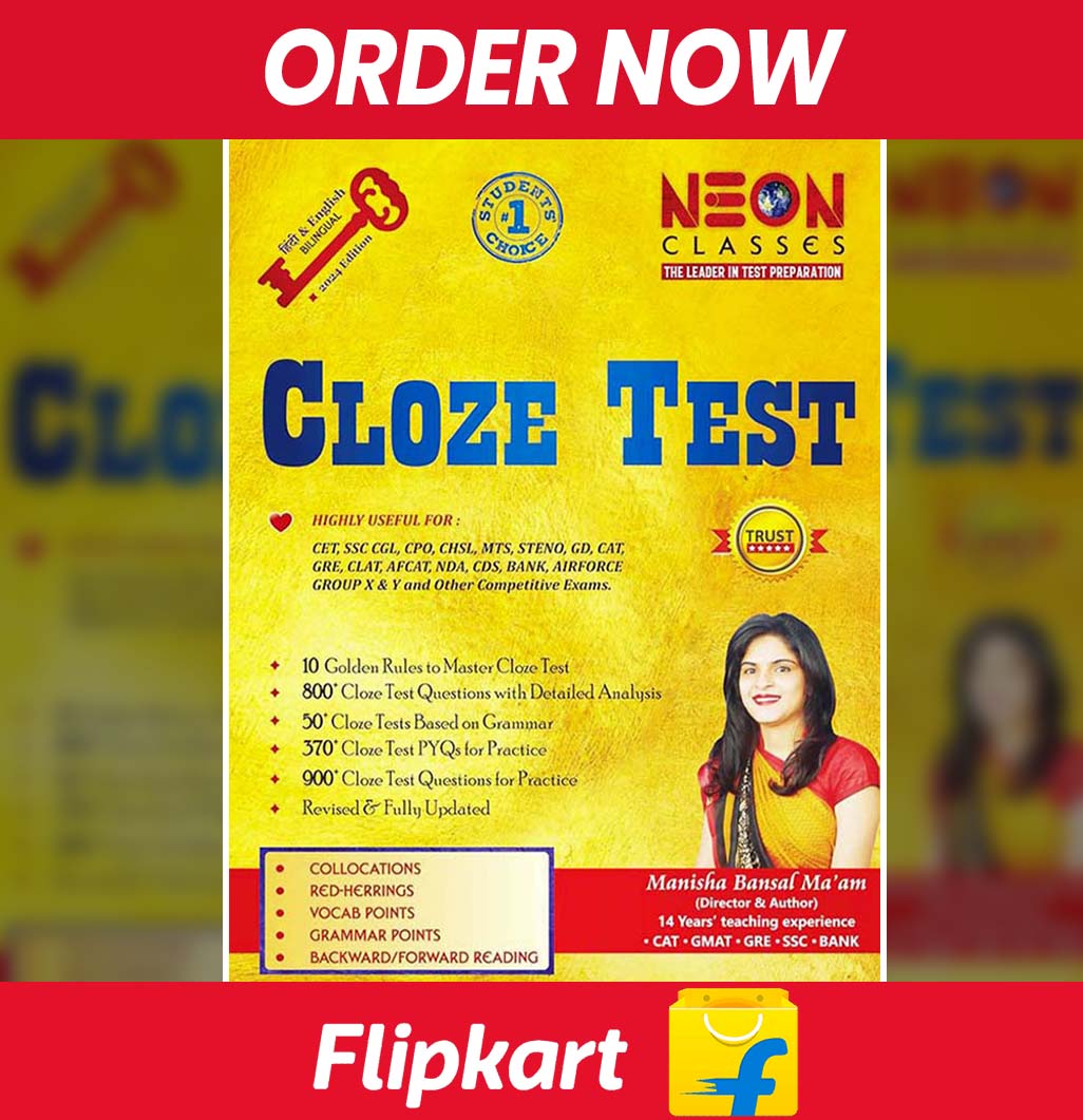 Purchase link of Flipkart :-  Cloze Test (Fully Revised)