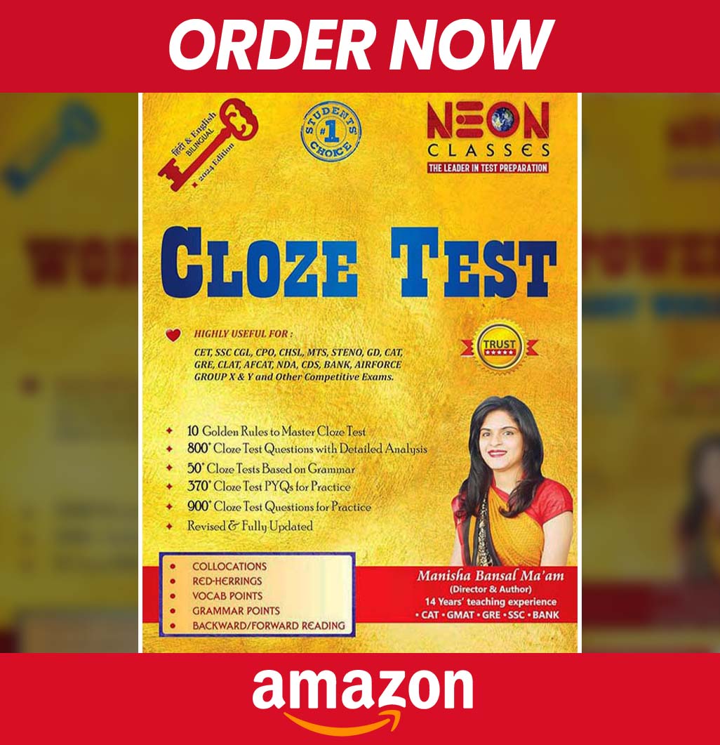 Purchase link of Amazon :-Cloze Test (Fully Revised)