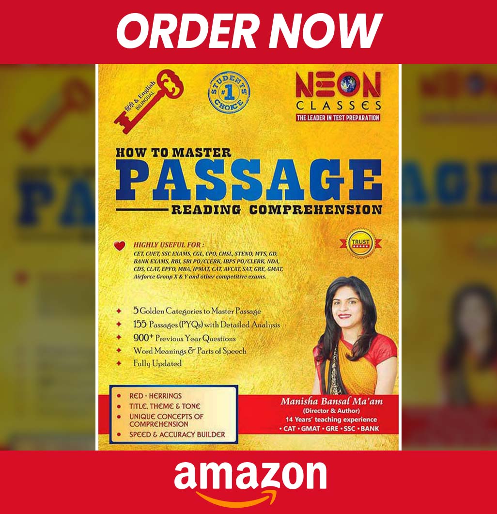 Purchase link of Amazon :-Passage- Reading Comprehension for SSC CGL, CHSL, CPO,STENO, GD,MTS,CDS, Bank