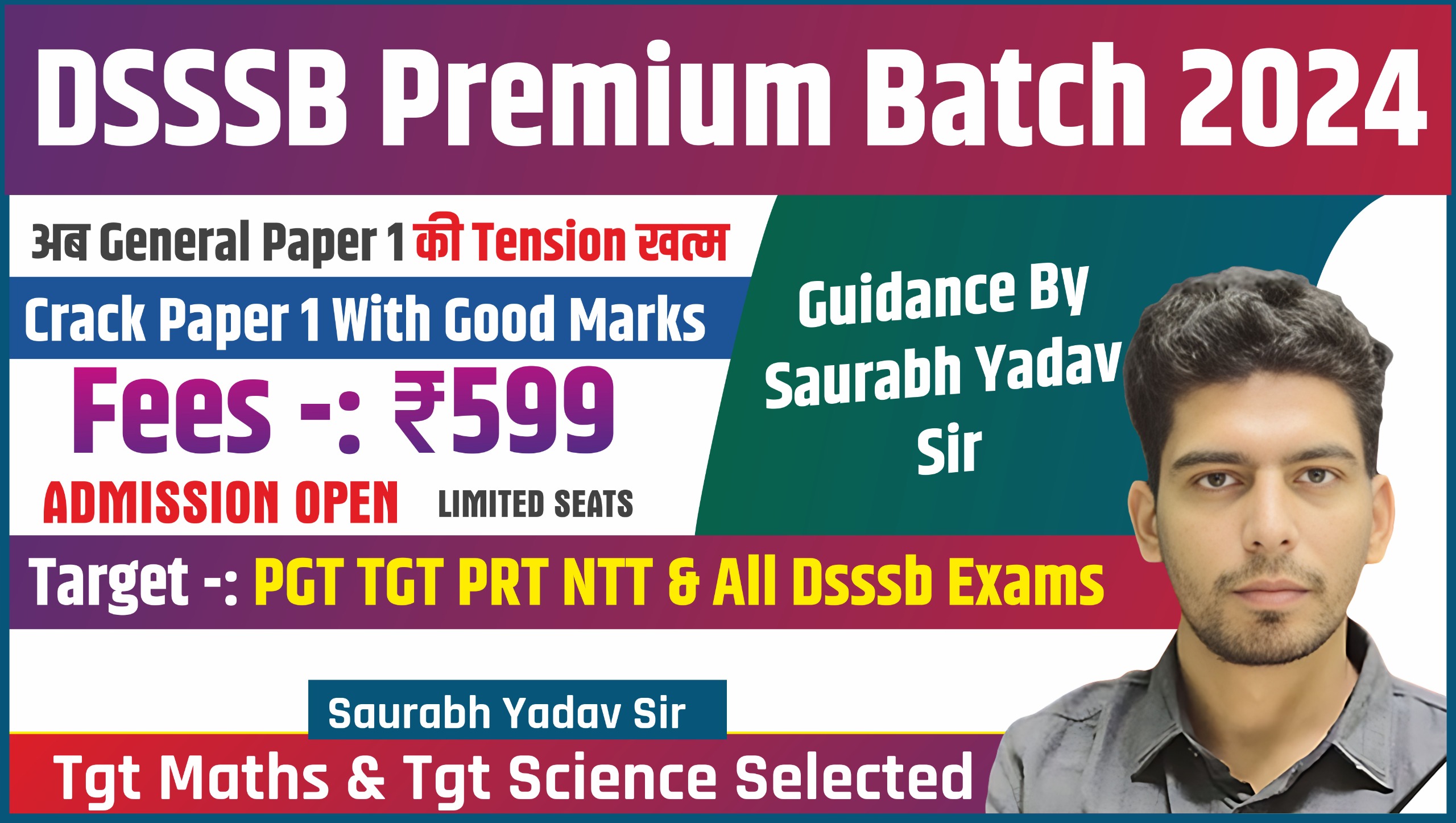 Dsssb Guidance Batch NTT Tgt Pgt PRT  2024