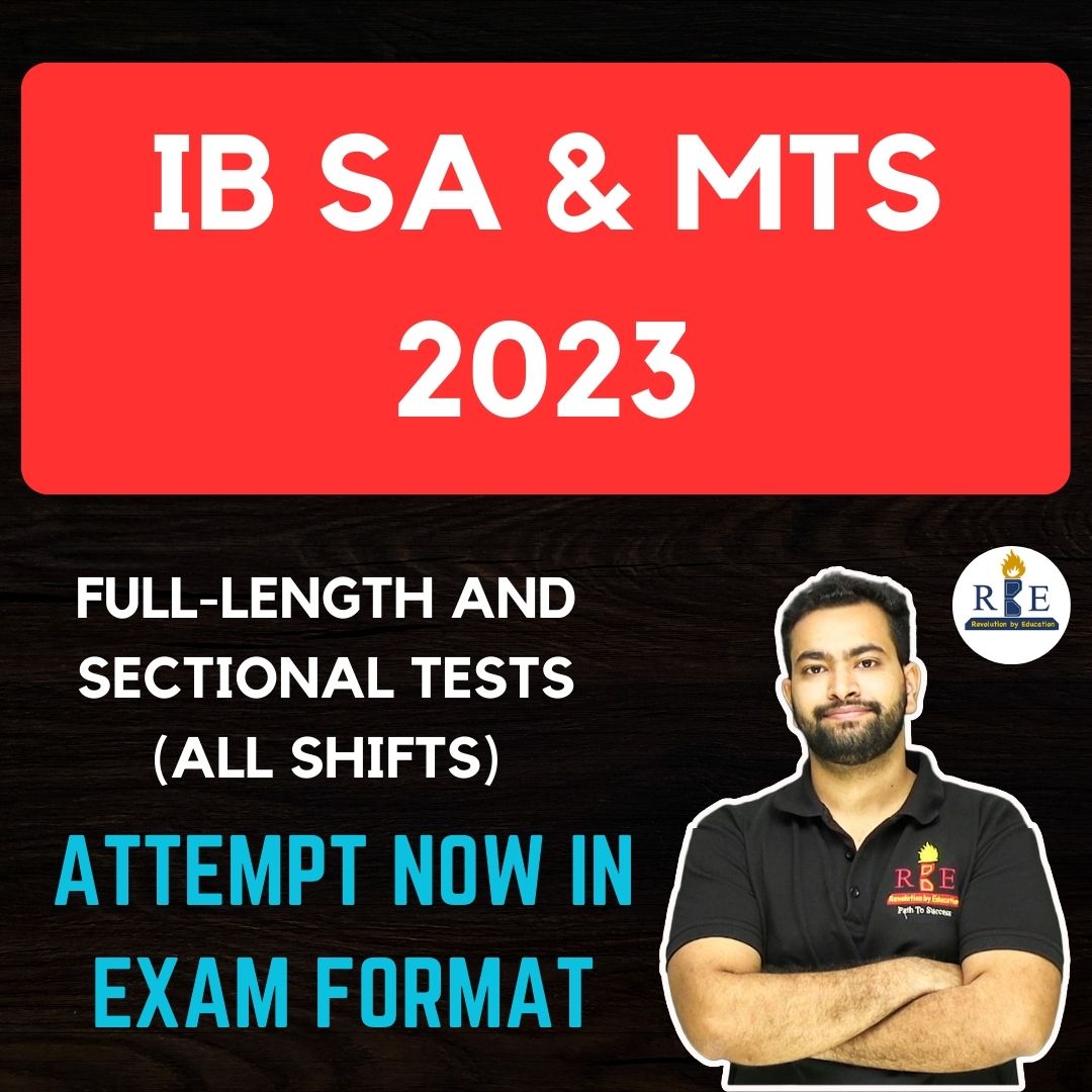 IB SA & MTS 2023 Full Length & Sectional Tests (All Shifts)