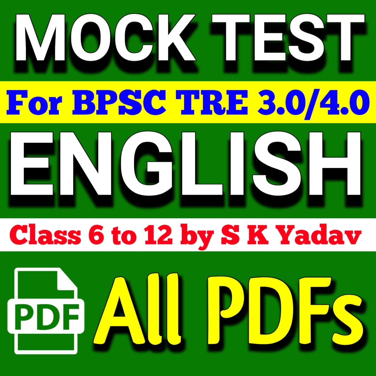 ENGLISH Mock Test for BPSC TRE 3.0 & 4.0 