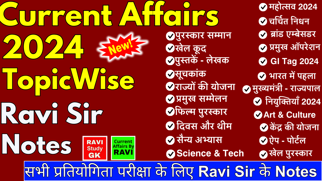 Current Affairs 2024 TopicWise (All Topic Combo) H
