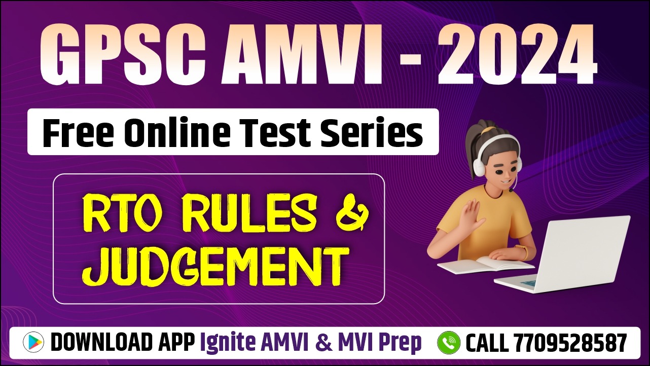 GPSC AMVI RTO Rules & Judgment Free Online Test Series