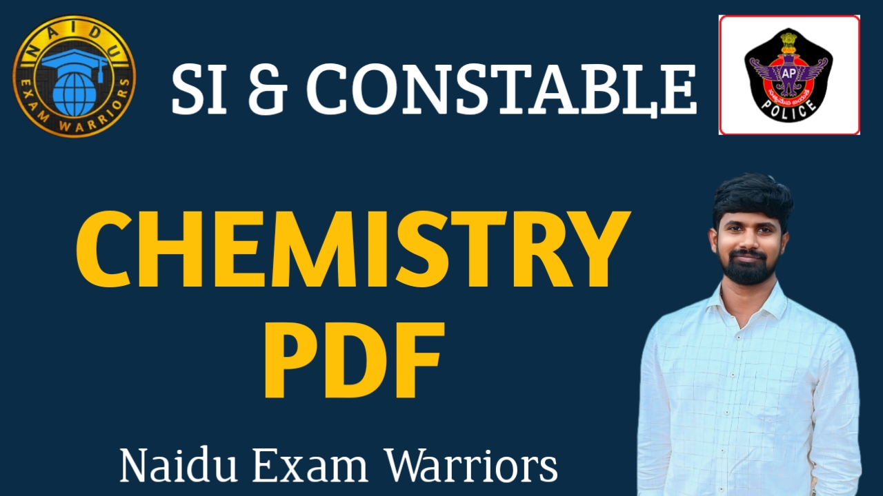 AP SI/ CONSTABLE CHEMISTRY PDF(TELUGU MEDIUM)