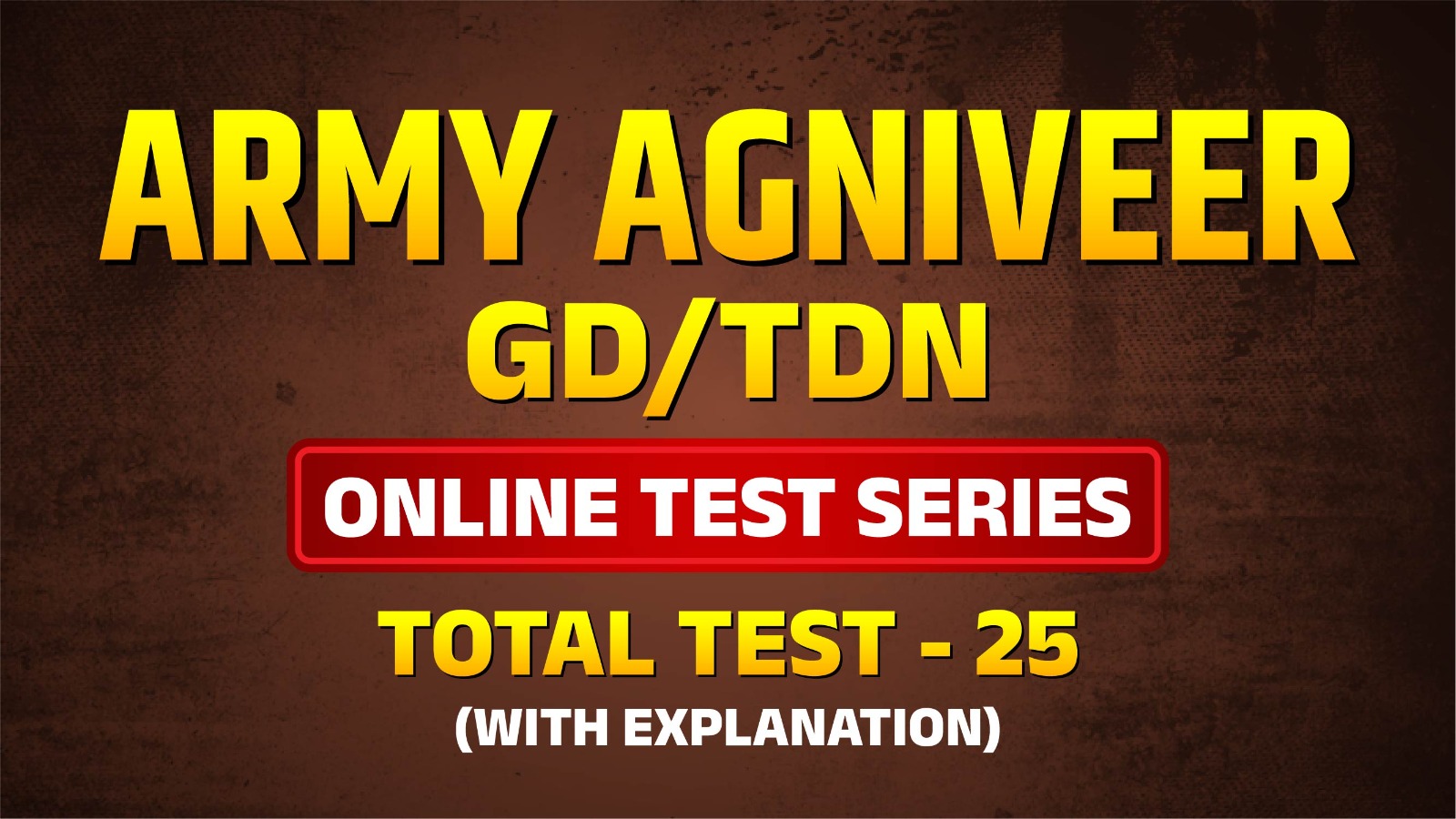 Army Agniveer  GD/TDN Test Series 2024
