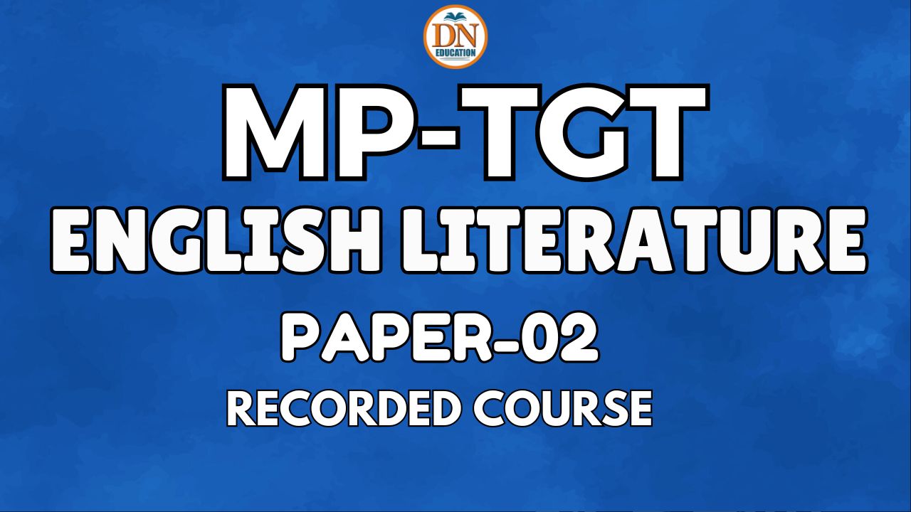 MP- TGT (ENGLISH LITERATURE)