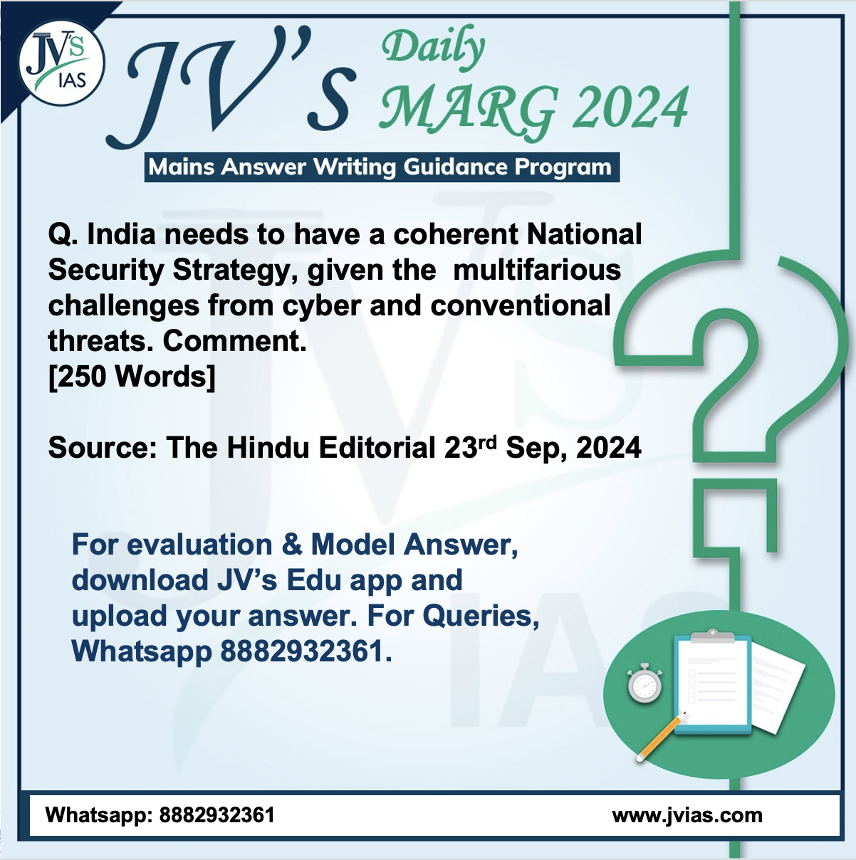 23rd September 2024 Daily Marg Question