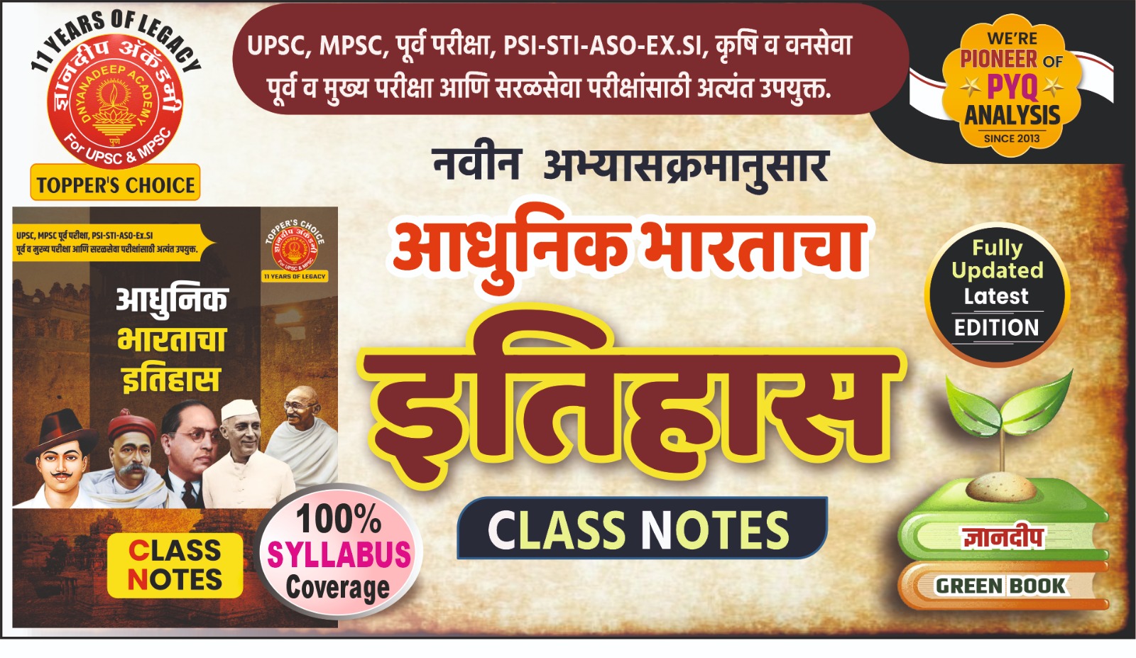  आधुनिक भारताचा इतिहास क्लास नोट्स (History)