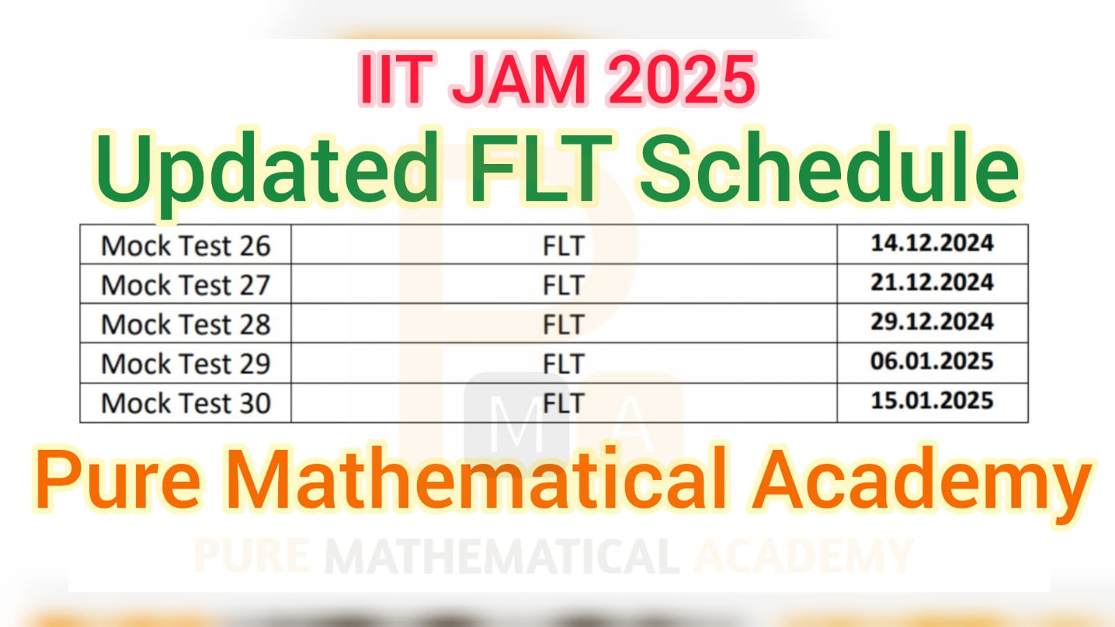 FLT UPDATE