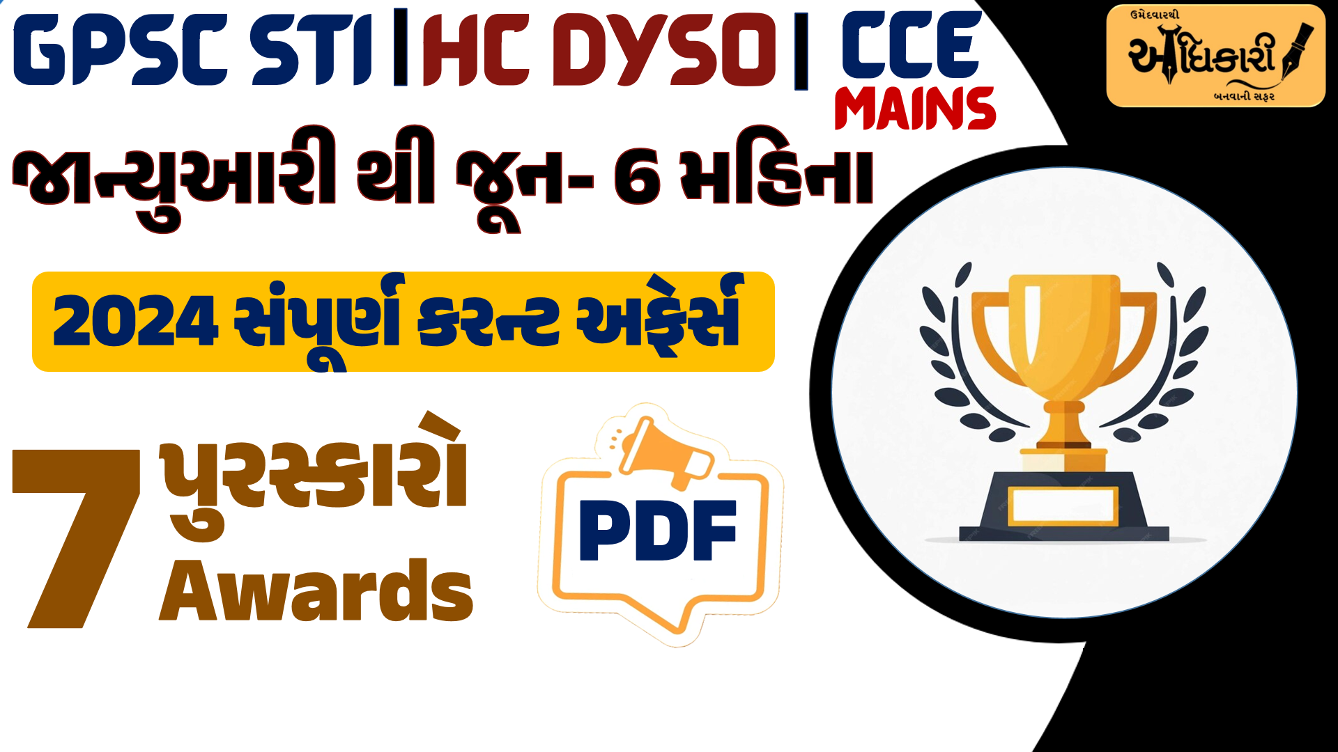 જાન્યુઆરી થી જૂન 2024 - AWARDS