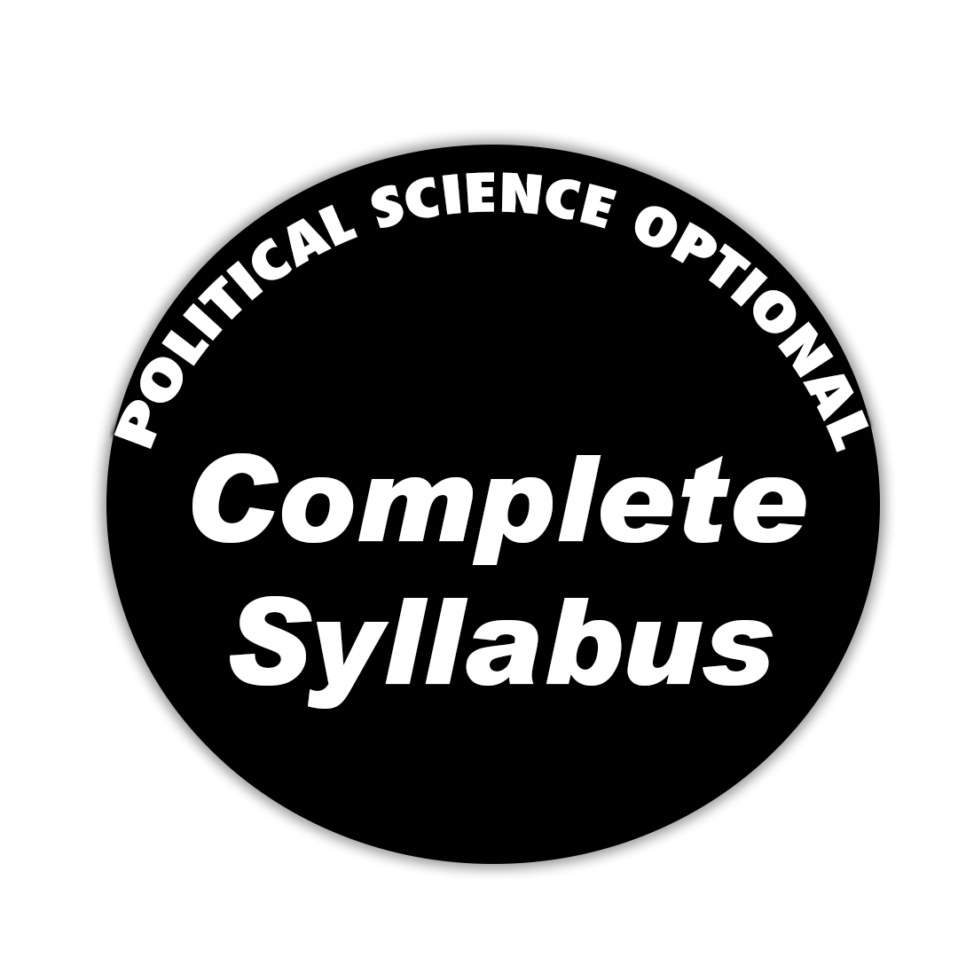 Political Science optional (PSIR)  Complete Syllabus
